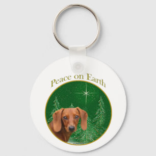 Dachshund Peace Nyckelring