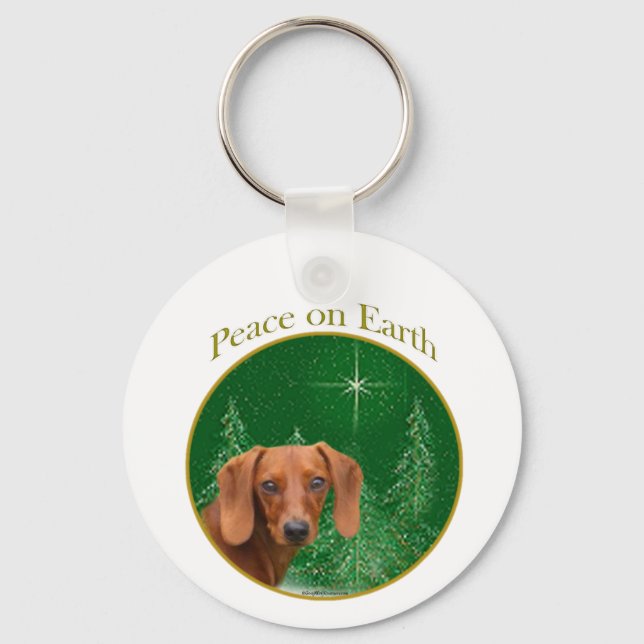 Dachshund Peace Nyckelring (Framsida)