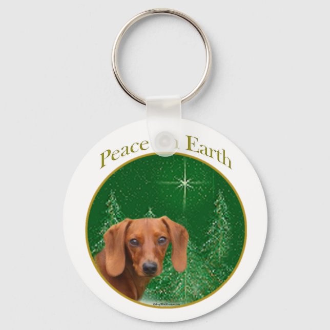 Dachshund Peace Nyckelring (Framsida)