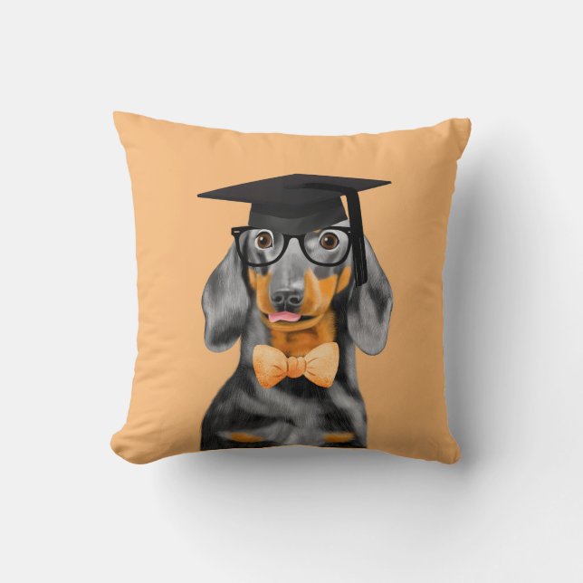 Dachshund Pedigree (sällskapsexamen) Dekorativ kud Kudde (Framsida)