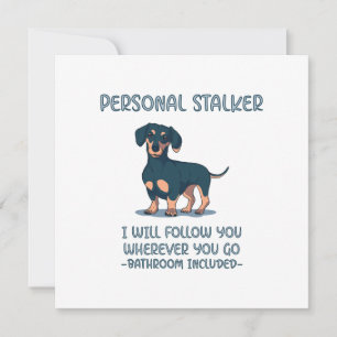 Dachshund Personal Stalker Anteckningskort