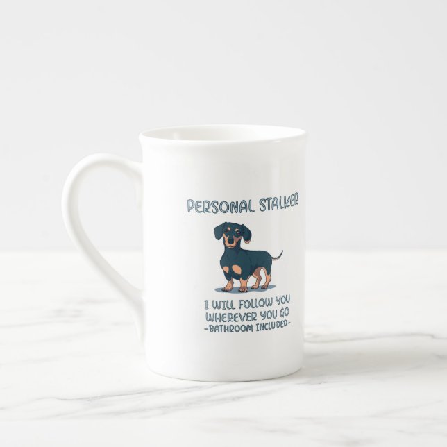 Dachshund Personal Stalker Benporslin Mugg (Vänster)
