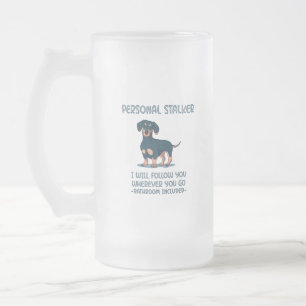 Dachshund Personal Stalker Frostat Ölglas