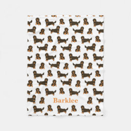 Dachshund Personlig Blanket - Hund Fleecefilt