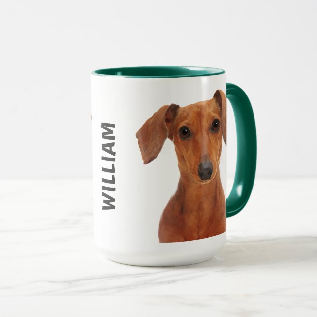 Dachshund Personlig mugg (Framsida höger)