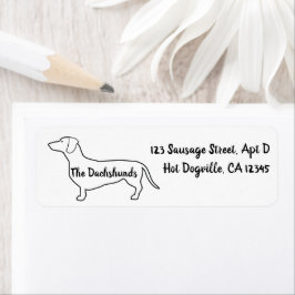 Dachshund Personlig Returadress Etikett
