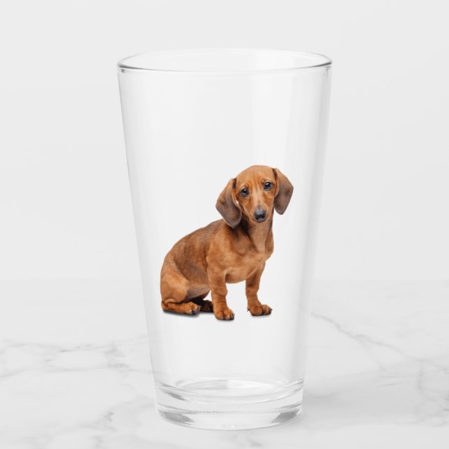 Dachshund Pet Animal Glass Glaskopp (Framsida)