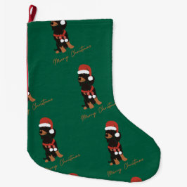 Dachshund pet christmas stor julstrumpa