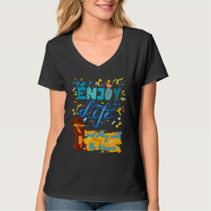 DACHSHUND PET FUNNY WIENER HUND ENJOY LIFE POSITI T SHIRT