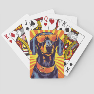 Dachshund Pop Art Leksaktsdesign för hund Casinokort
