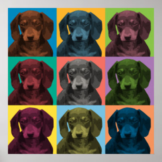 Dachshund Pop-Art Poster