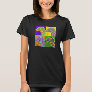 Dachshund Pop Art Retro Weiner Hund Distress Pet T Shirt