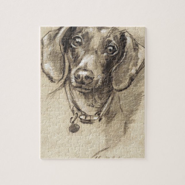 Dachshund porträtt pussel (Vertikal)