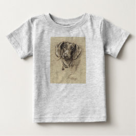 Dachshund porträtt tee shirt