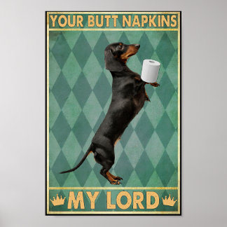 Dachshund Poster din knapp blöjor min herre Skriv