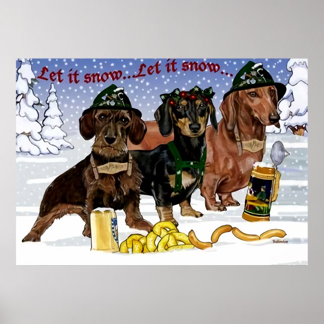Dachshund poster julmas (Framsidan)
