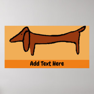 Dachshund Poster, redigerar text, Poster