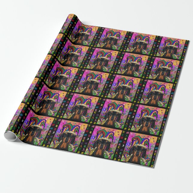 Dachshund       presentpapper (Utrullad)