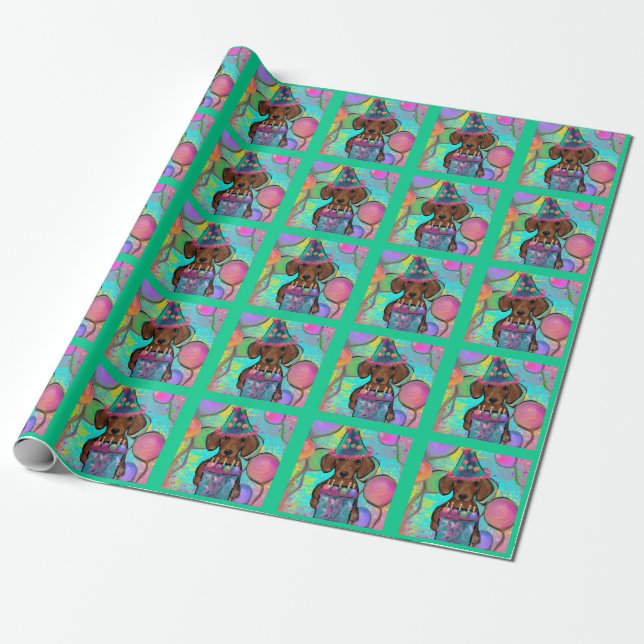 Dachshund Presentpapper (Utrullad)