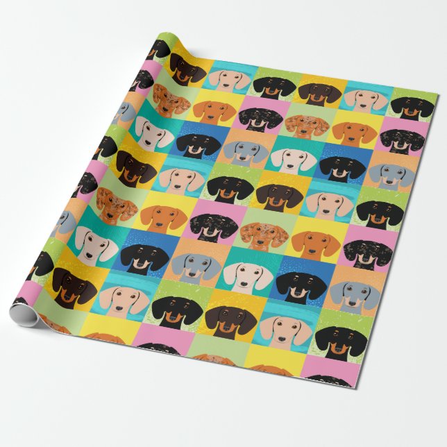 Dachshund Presentpapper (Utrullad)