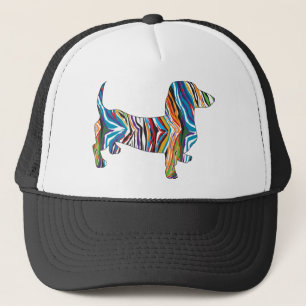 Dachshund - Psychedelic Zbra Doxie Keps