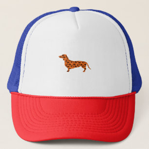 Dachshund Pumpkin Witch Fladdermus Funny Spooky Ha Keps