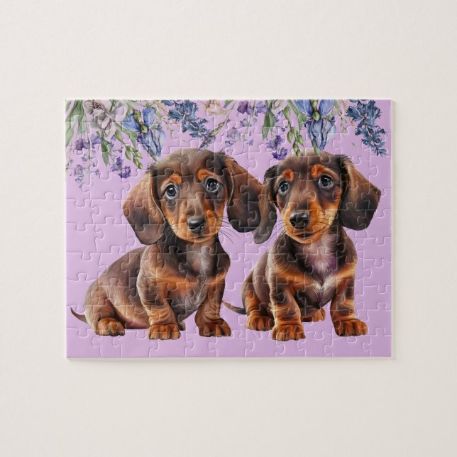 Dachshund Puppies Pussel (Horisontell)