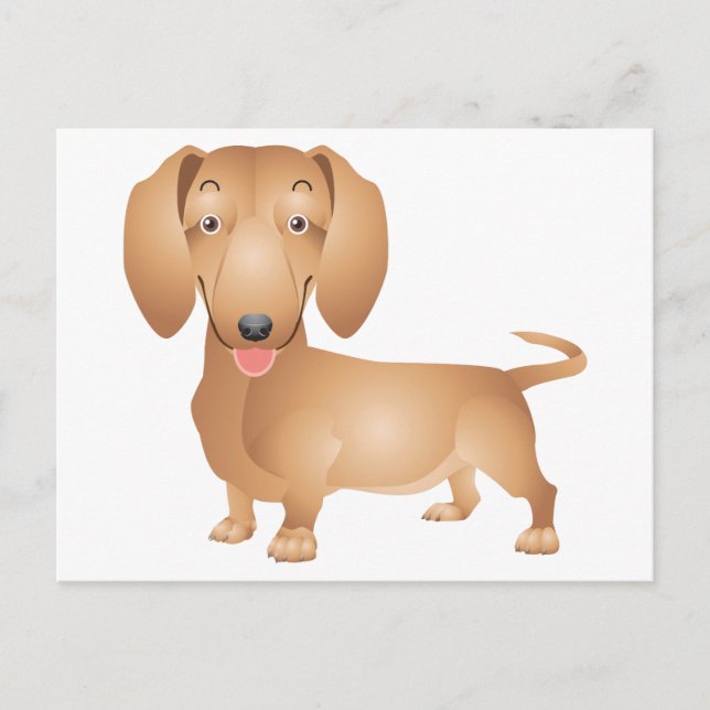 Dachshund Puppy Hund Blank vykort (Framsida)