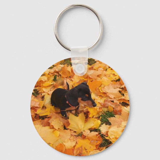 Dachshund puppy nyckelring (Framsida)