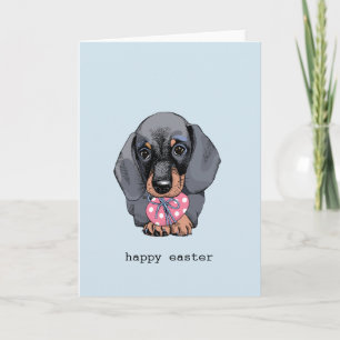 Dachshund puppy Påsk-kort Helgkort