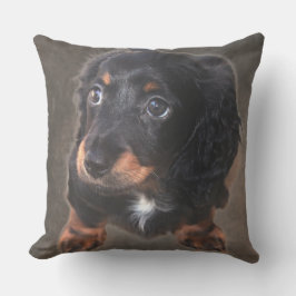 Dachshund Puppy Photo Anpassningsbar Pillow Kudde