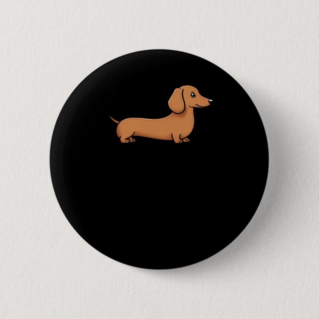 Dachshund Puppy Sticker Knapp (Framsida)