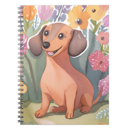 Dachshund Puppy | Watercolor Dog Pet Anteckningsbok