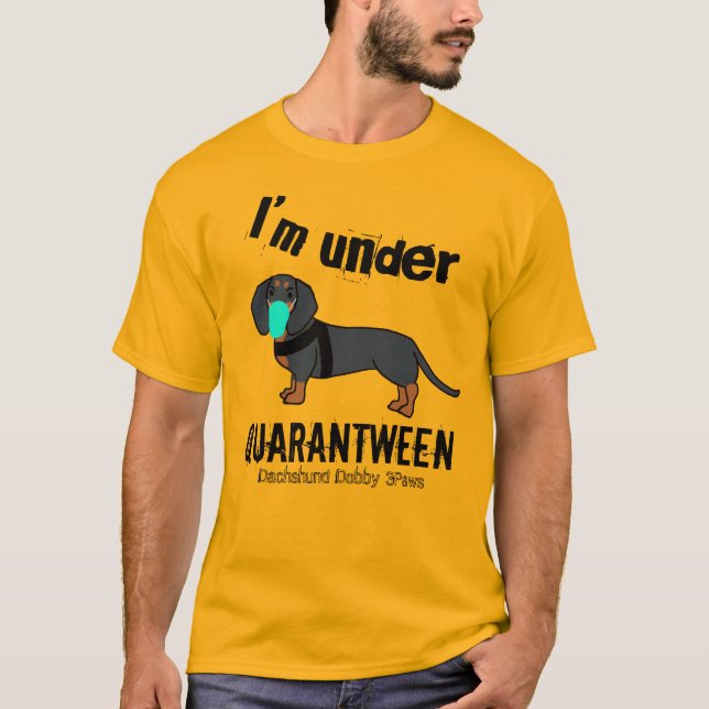 Dachshund QuarantWeen T Shirt (Framsida)