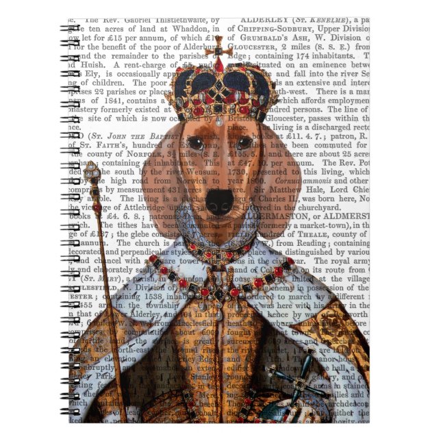 Dachshund Queen 2 Anteckningsbok Med Spiral (Framsidan)