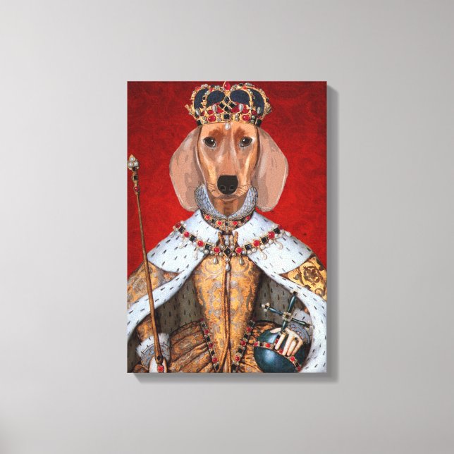 Dachshund Queen Canvastryck (Framsida)