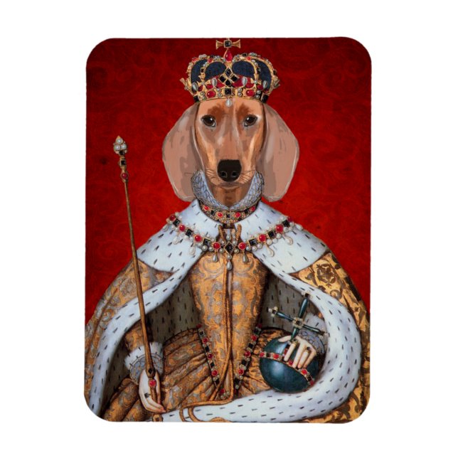 Dachshund Queen Magnet (Vertikal)