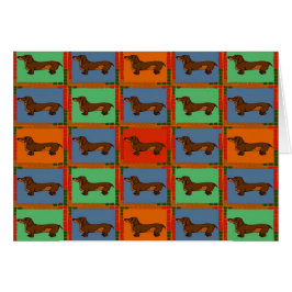 Dachshund Quilt Hälsningskort