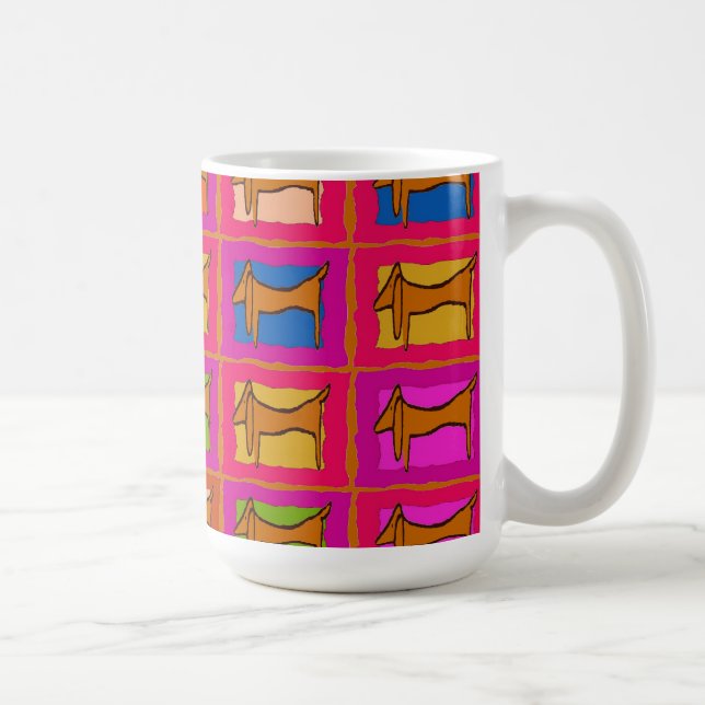 Dachshund Quilt Kaffemugg (Höger)