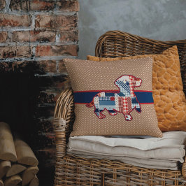 Dachshund Quilted-look Cotton Dekorativ kudde