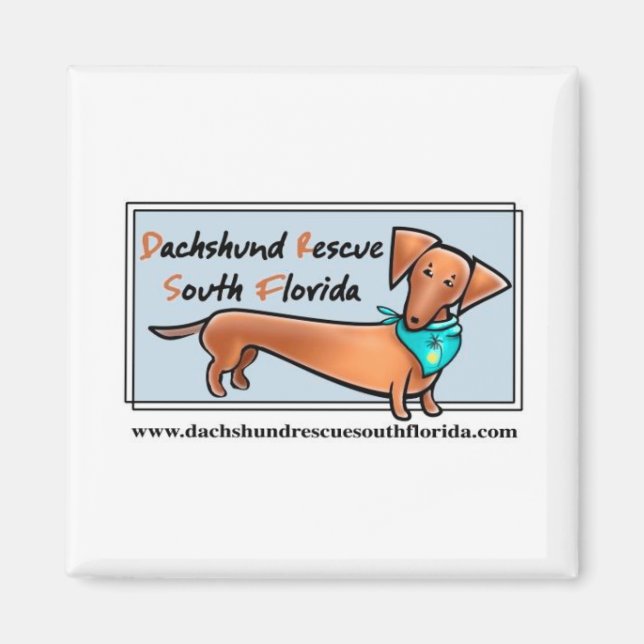 Dachshund Rädding South Florida Magnet (Framsidan)