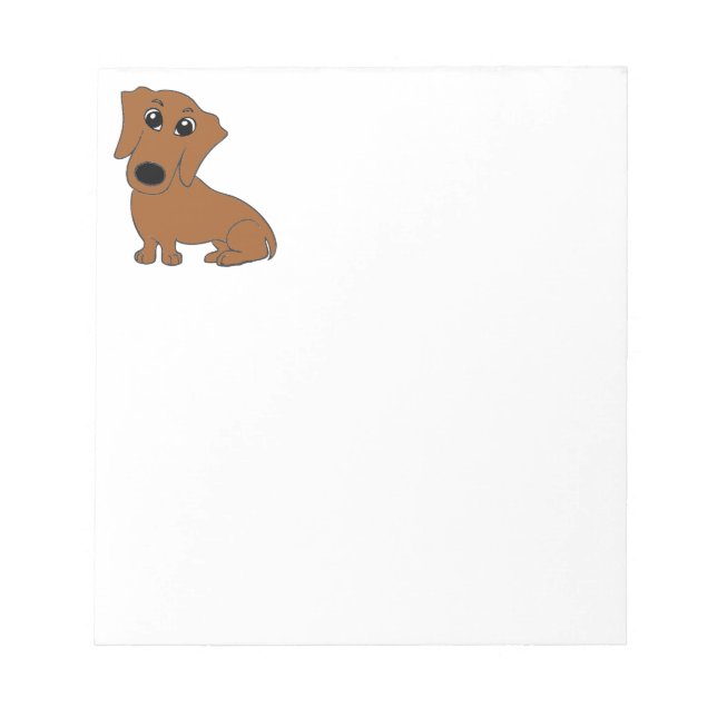 Dachshund Red tecknad Anteckningsblock (Framsida)