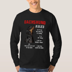 Dachshund Regler Roligt Hundägare Pet I M Hund Rol T Shirt