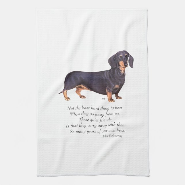 Dachshund Regnbågsbron Kökshandduk (Vertikal)