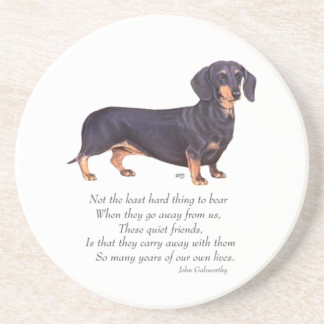 Dachshund Regnbågsbron Underlägg (Framsidan)