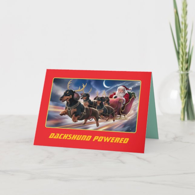 Dachshund Reindeer Kort (Framsida)