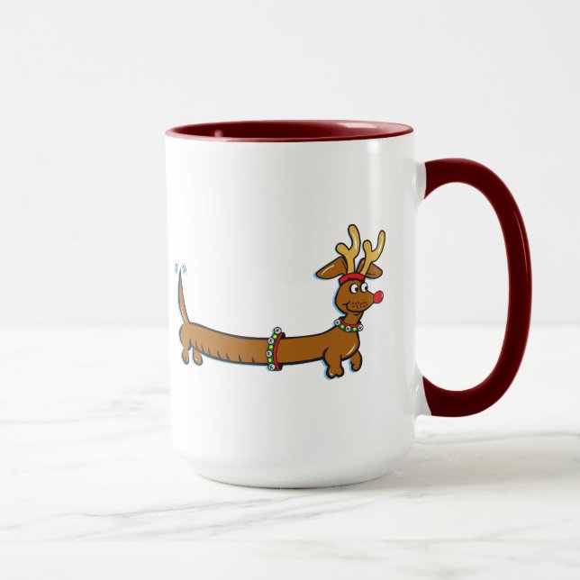 Dachshund Reindeer Mugg (Höger)
