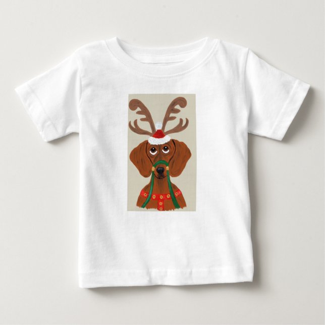 Dachshund Ren T Shirt (Framsida)
