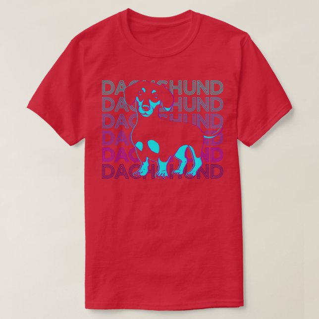 Dachshund Retro Gift T Shirt (Design framsida)