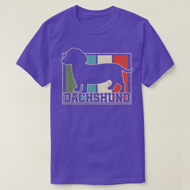 Dachshund Retro Vintage 1 T Shirt (Design framsida)